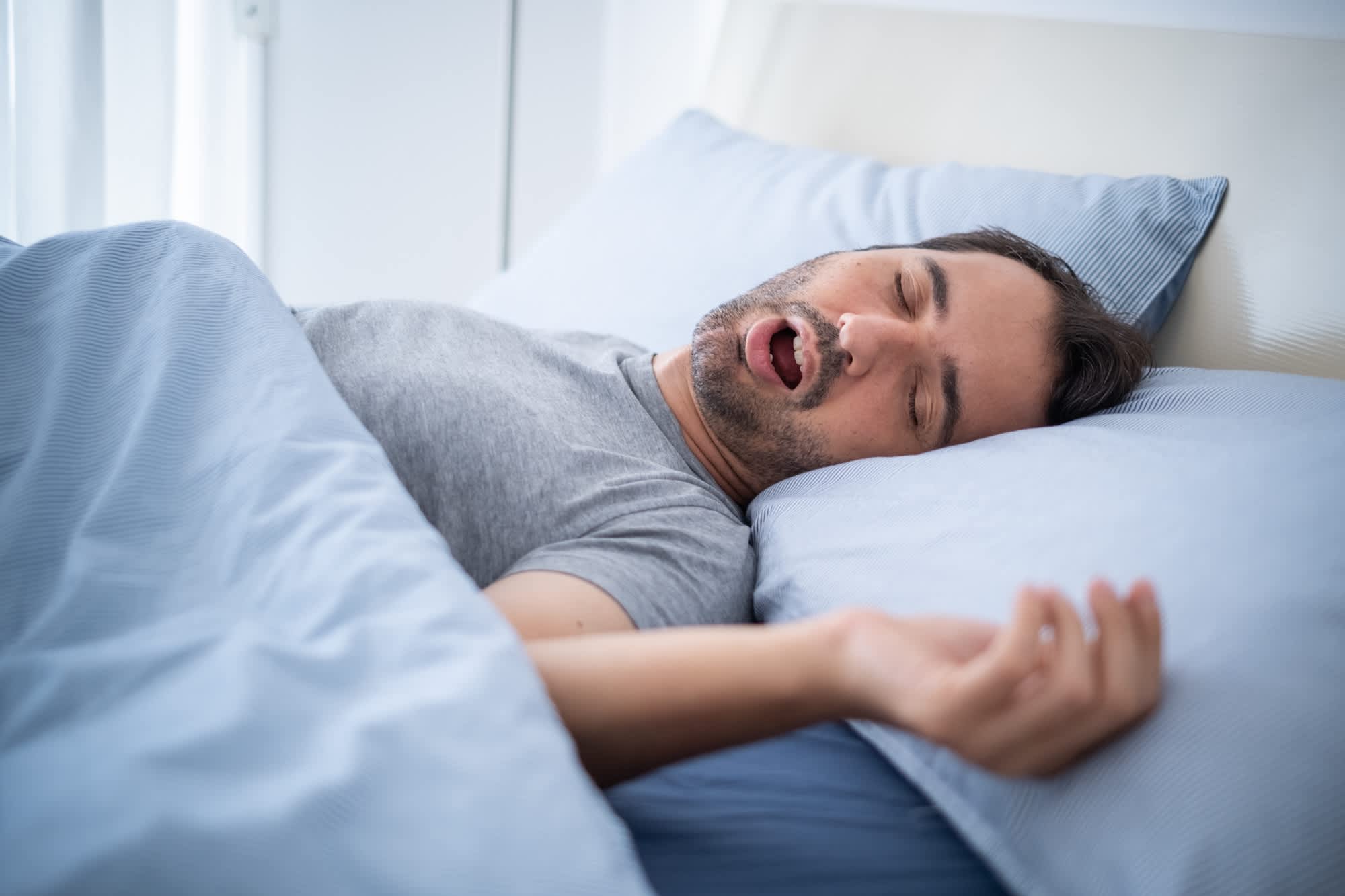 person snoring
